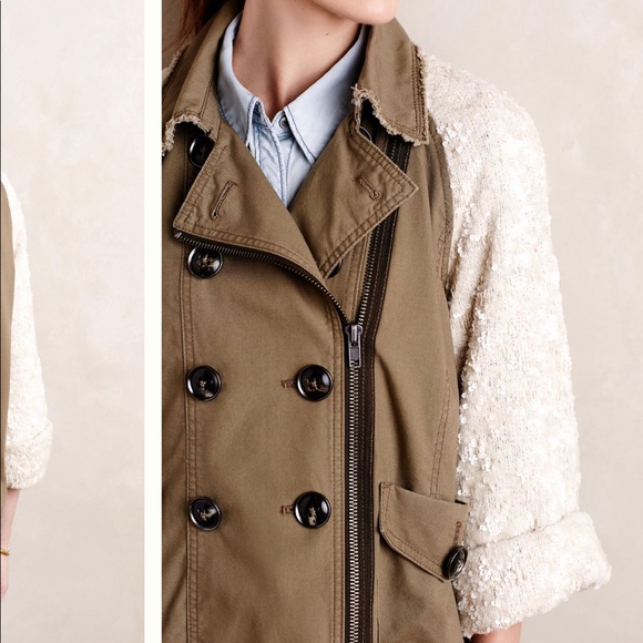 Anthropologie Shimmer sleeve Anorak by Hei her - Picture 7 of 7